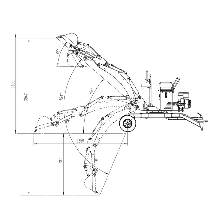 Anbaubagger 360 für Quad