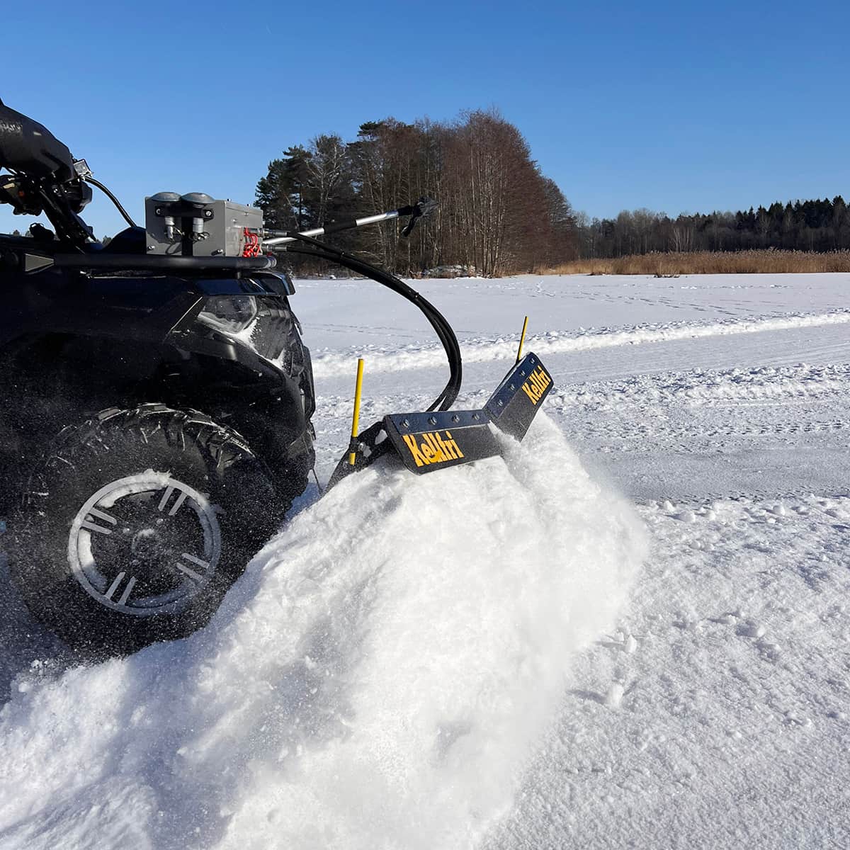 V-Form Schneepflug für Quad 150 cm mit Hydraulikaggregat und Zylinder
