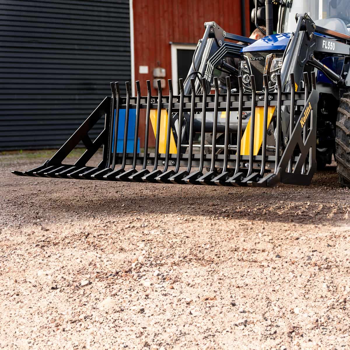 Steinsortiergabel 1,5 m, mit verschraubter Euroaufnahme