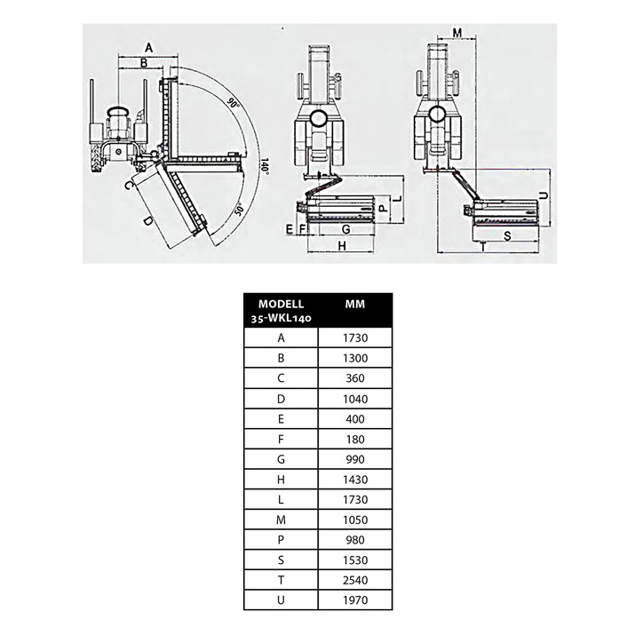 Böschungsmulcher W 1,4 m