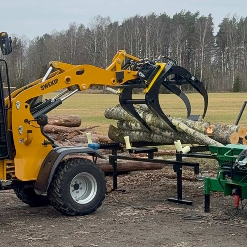 Holzgreifer für Frontlader, mit verschraubter Trimaaufnahme