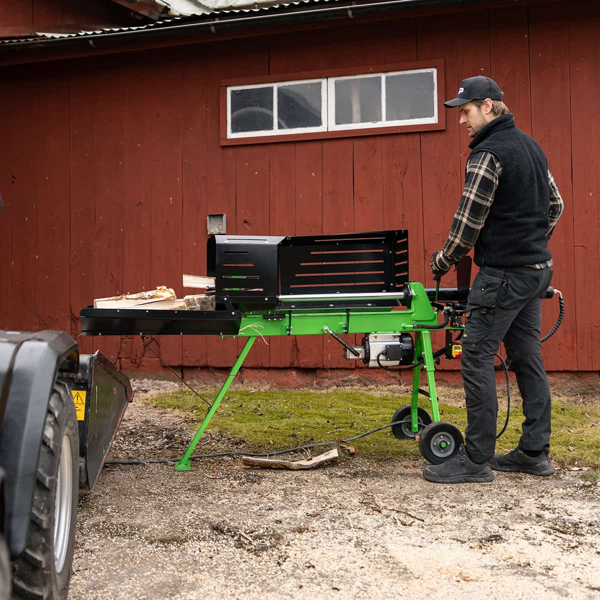 Holzspalter mit Elektroantrieb, 7 t, 70 cm