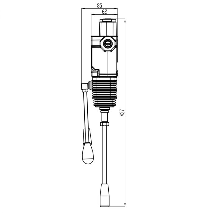 Ventilblock 8 Sektionen, 2-Hebel, 25 l/min