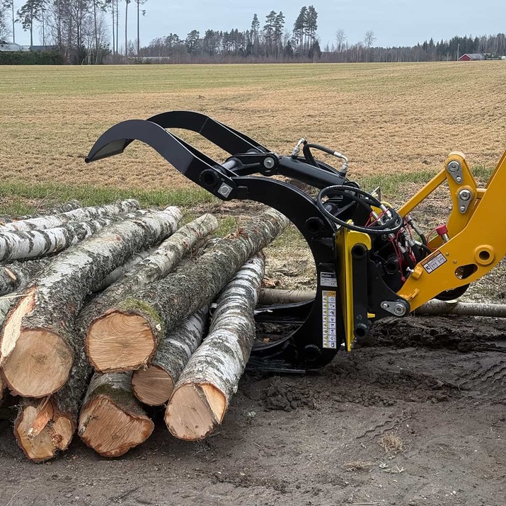 Holzgreifer für Frontlader, mit verschraubter Euroaufnahme