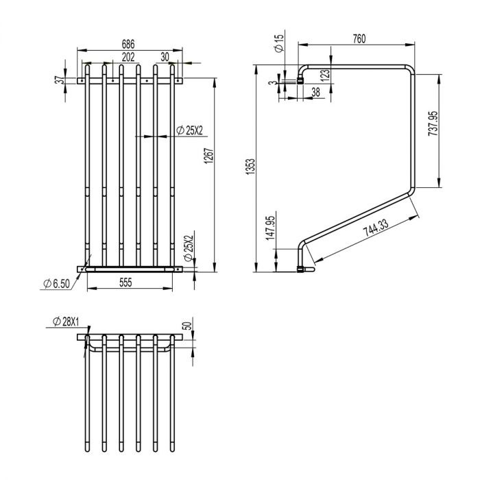 Deckenhalter, 6-fach