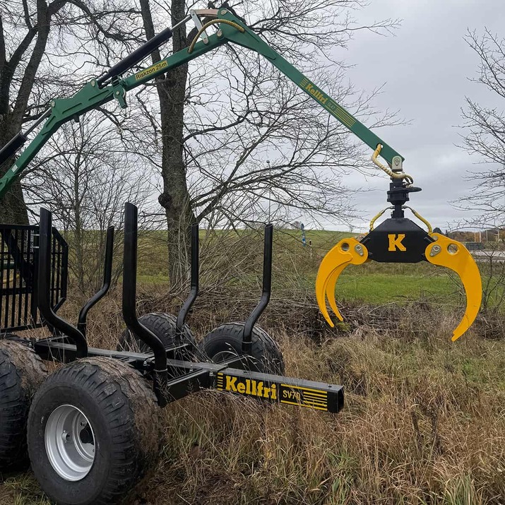 Reisiggreifer inkl. Hydraulikschlauch und Schrauben