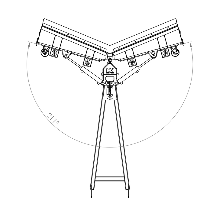 V-Form Schneepflug für Quad 150 cm mit Hydraulikaggregat und Zylinder