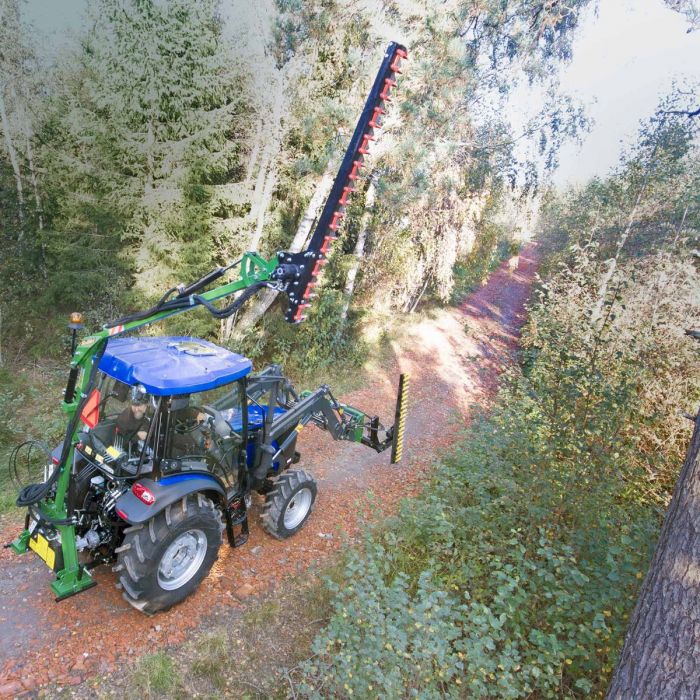 Heckenschneider mit Doppelpumpe für Dreipunkt-Kraftheber