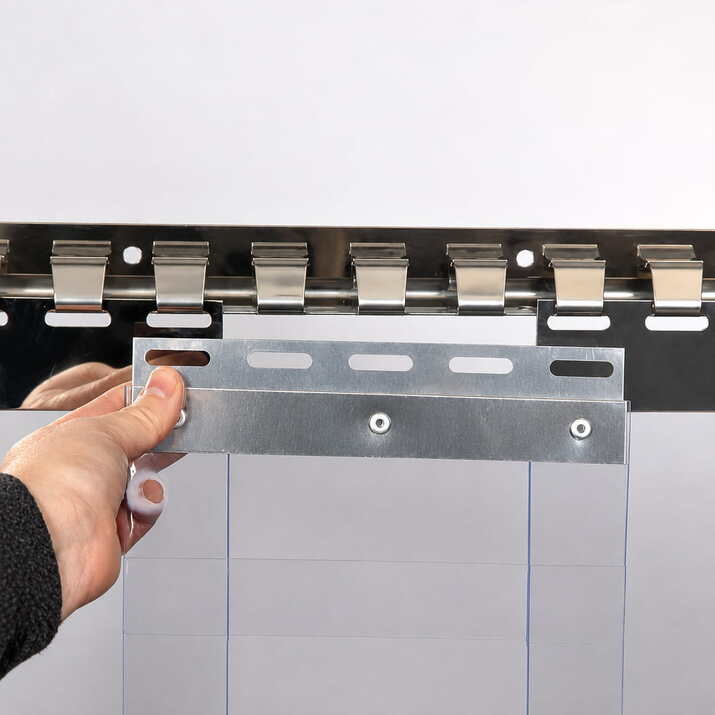 Schiene für PVC-Streifenvorhang 1,25 m