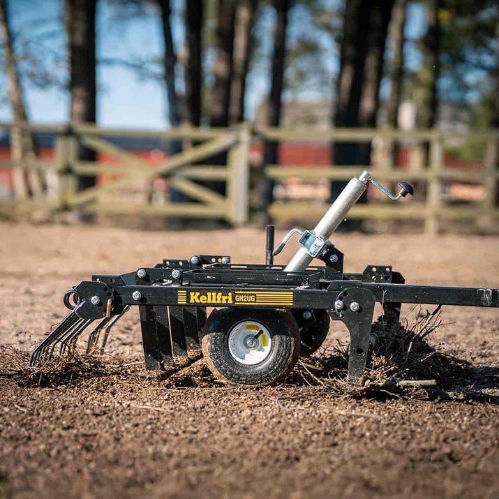 Quad-Hofegge mit einstellbarem Fahrwerk und Zugvorrichtung
