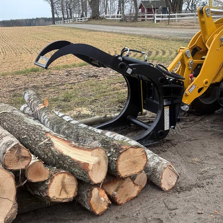 Holzgreifer für Frontlader, mit verschraubter Euroaufnahme