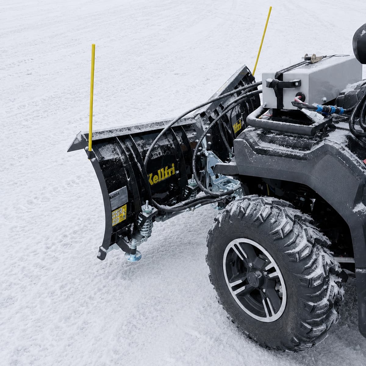 V-Form Schneepflug für Quad 150 cm mit Hydraulikaggregat und Zylinder
