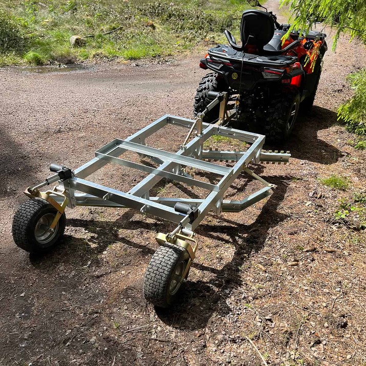 Planierschleppe Quad mit 3 Schneiden und elektrischer Höhenverstellfunktion