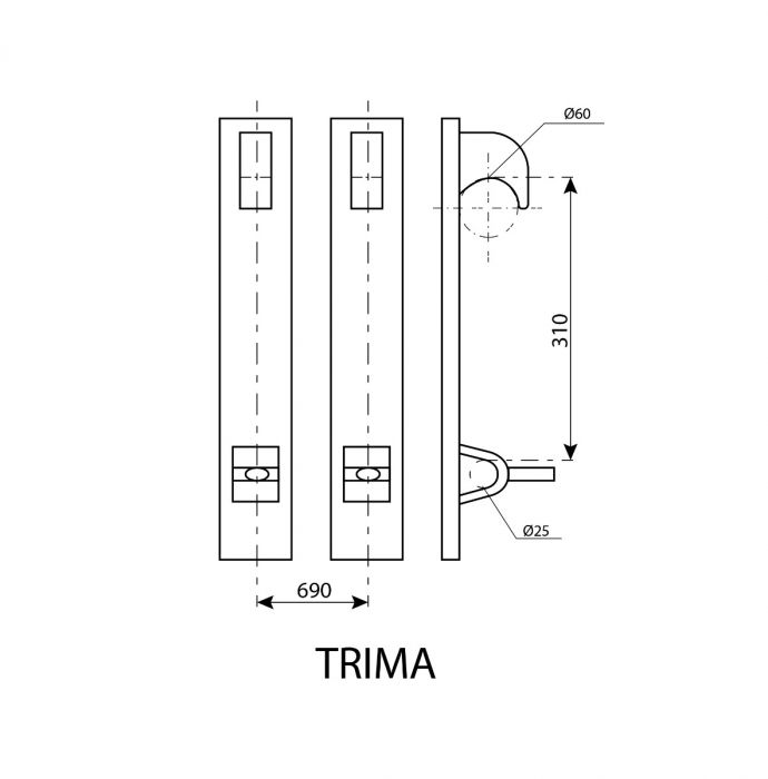 Schweißhalterung passend für Trima 30 mm