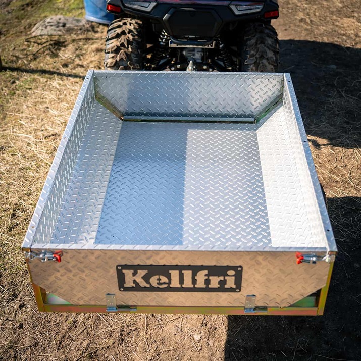 Kippanhänger Quad 500 kg mit verzinktem Riffelblech