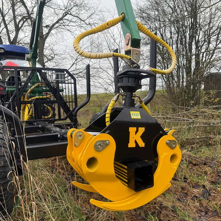 Reisiggreifer inkl. Hydraulikschlauch und Schrauben