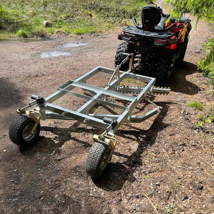 Planierschleppe Quad mit 3 Schneiden und elektrischer Höhenverstellfunktion