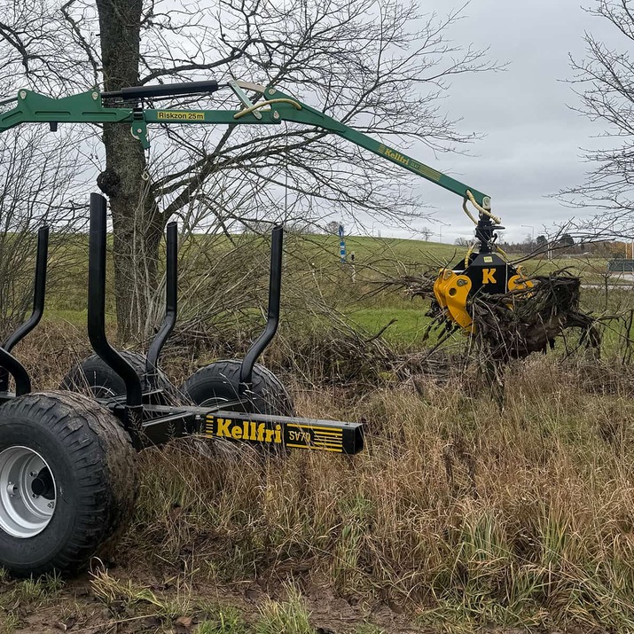 Reisiggreifer inkl. Hydraulikschlauch und Schrauben