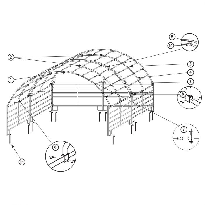 Windschutz 6 x 6 m