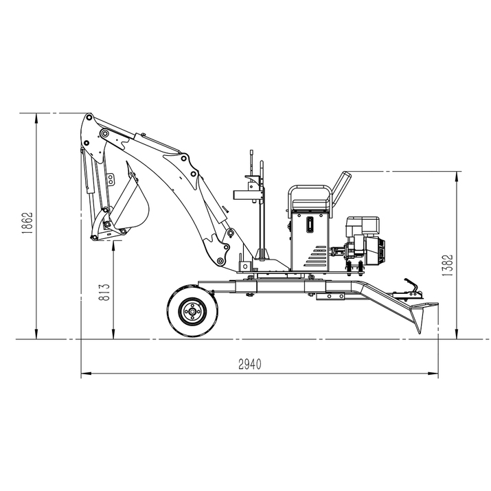 Anbaubagger 360 für Quad